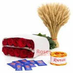 Rosa + Espigues i llaç (sense bossa, expositor ni cubell)