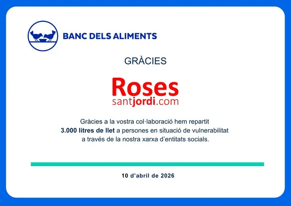 Roses Solidàries Banc dels Aliments Sant Jordi