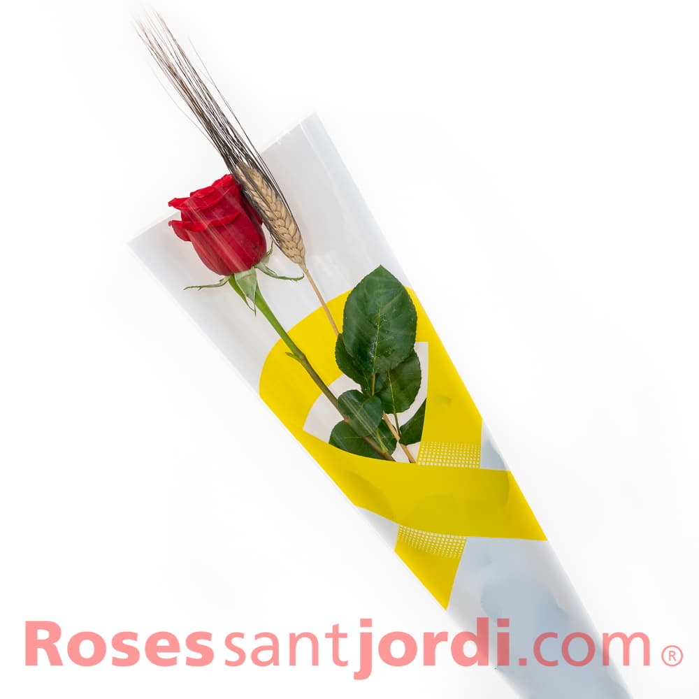 Rosa Sant Jordi llaç groc